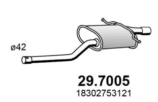 Silenciador trasero para Mini Cooper R56
