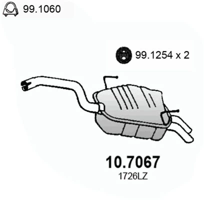 Silencioso trasero Citroen C8  (EA, EB)