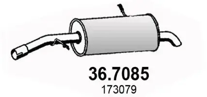 Silencioso trasero Peugeot 208  (CA, CC)
