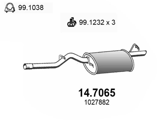 Silencioso trasero Ford Ka  (RBT)
