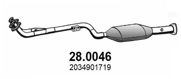 Convertidor catalítico para Mercedes C  (W203)