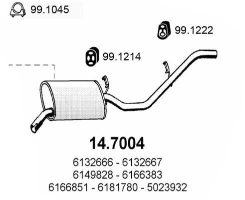 Silencioso trasero Ford Fiesta II desde 69,83 €