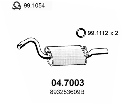 Comprar Silencioso trasero 80  89, 89Q, 8A