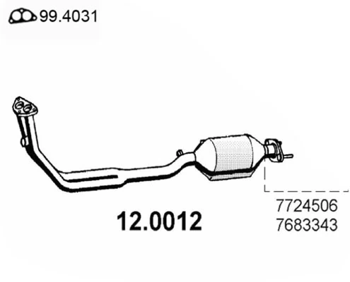 Catalizador para Fiat Uno 146A