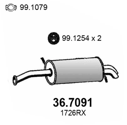 Silencioso trasero Peugeot 607  desde 116,27 €