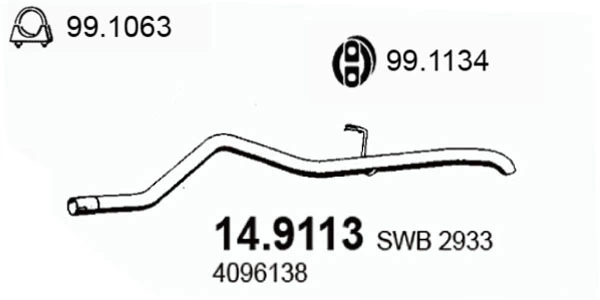 Silencioso trasero Ford Transit  (2000-2006)