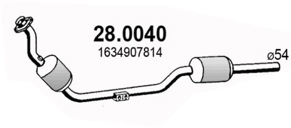 Convertidor catalítico para Mercedes ML/GLE  (W163)