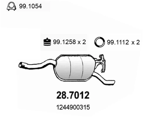 Comprar Silenciador trasero Mercedes E W124 a bajo precio