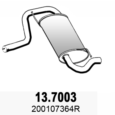 Silenciador trasero para Renault DUSTER HM
