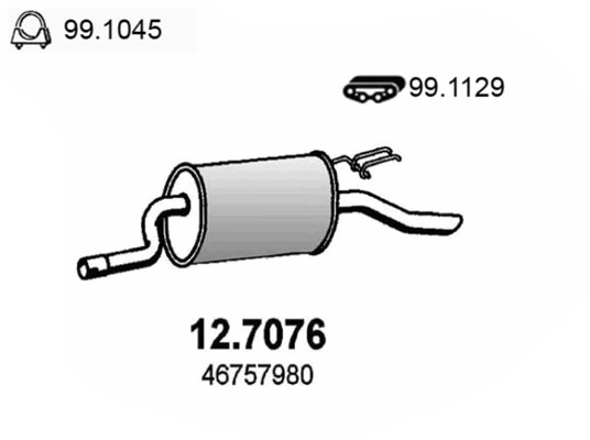 Silencioso trasero Fiat Punto II (188AX)