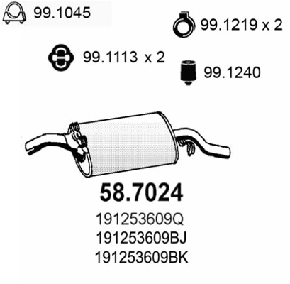 Comprar Silencioso trasero Jetta II 19E, 1G2, 165, 167