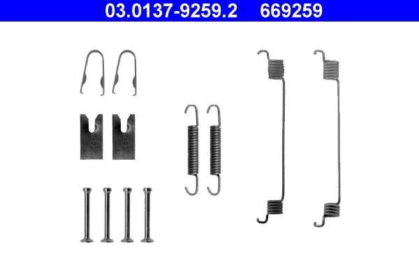Juego de montaje, zapatas de freno traseras para Ford Fiesta V (JH, JD)