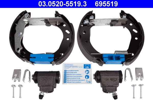 Kit de zapatas de frenos de tambor, con cilindros, completo para Ford Escort  (ANL)