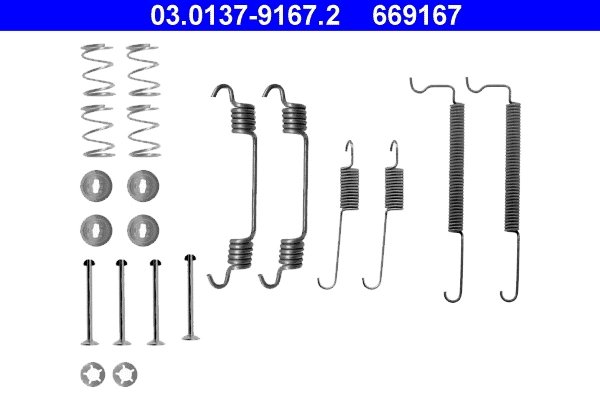 Juego de montaje, zapatas de freno traseras para Opel Kadett  (35, 36, 45, 46)
