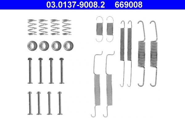  Kit de montaje de zapatas de freno traseras Volkswagen Jetta 1