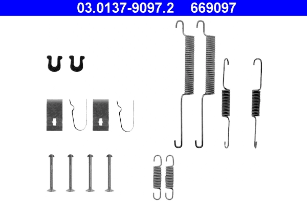 Kit de montaje de zapatas de freno traseras para Honda Civic EJ9, EK3/4