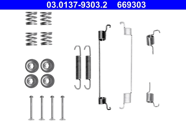Kit de montaje de zapatas de freno traseras para Peugeot 206 2E, K