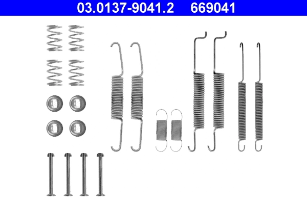 Kit de montaje de zapatas de freno traseras para Audi 100 43