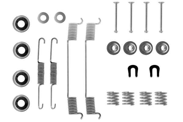 Juego de montaje, zapatas de freno traseras para Nissan Sunny III (N14)