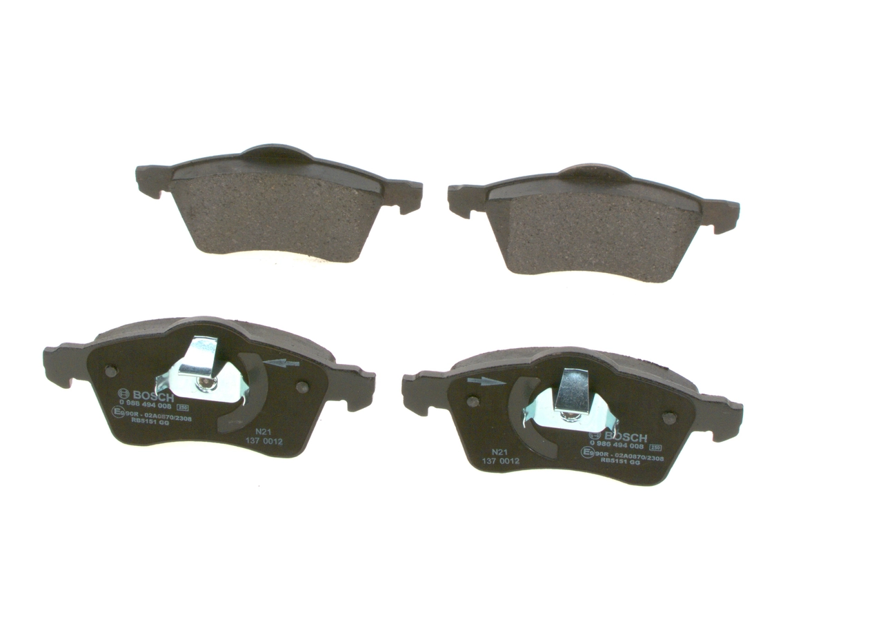 0986494008 Bosch Pastillas delanteras