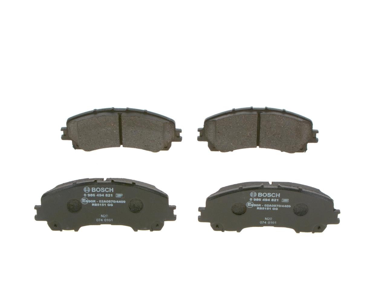 0986494821 Bosch Pastillas delanteras