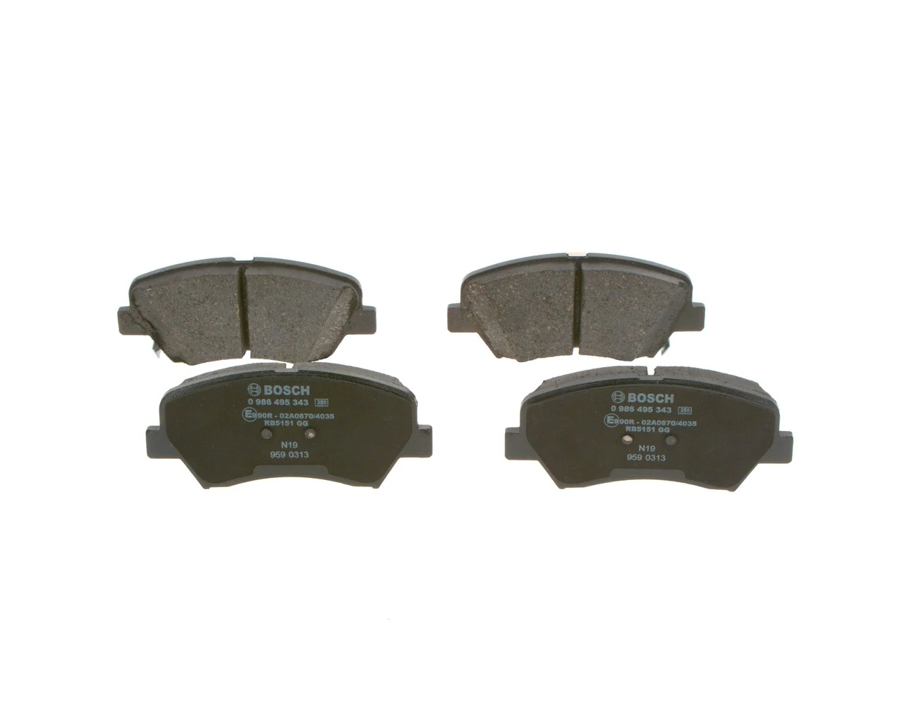 Comprar 0986495343 Bosch Pastillas delanteras de freno