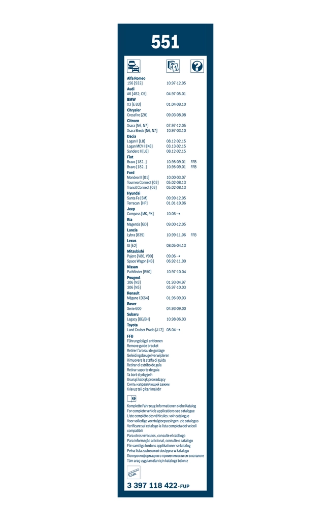 Juego de limpiaparabrisas de luna delantera, 2 piezas Honda Accord 4 CB3, CB7