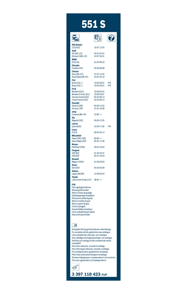 Juego de limpiaparabrisas de luna delantera, 2 piezas Honda Accord 4 CB3, CB7