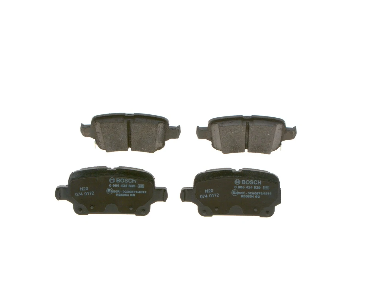 Comprar 0986424839 Bosch Pastillas de freno traseras