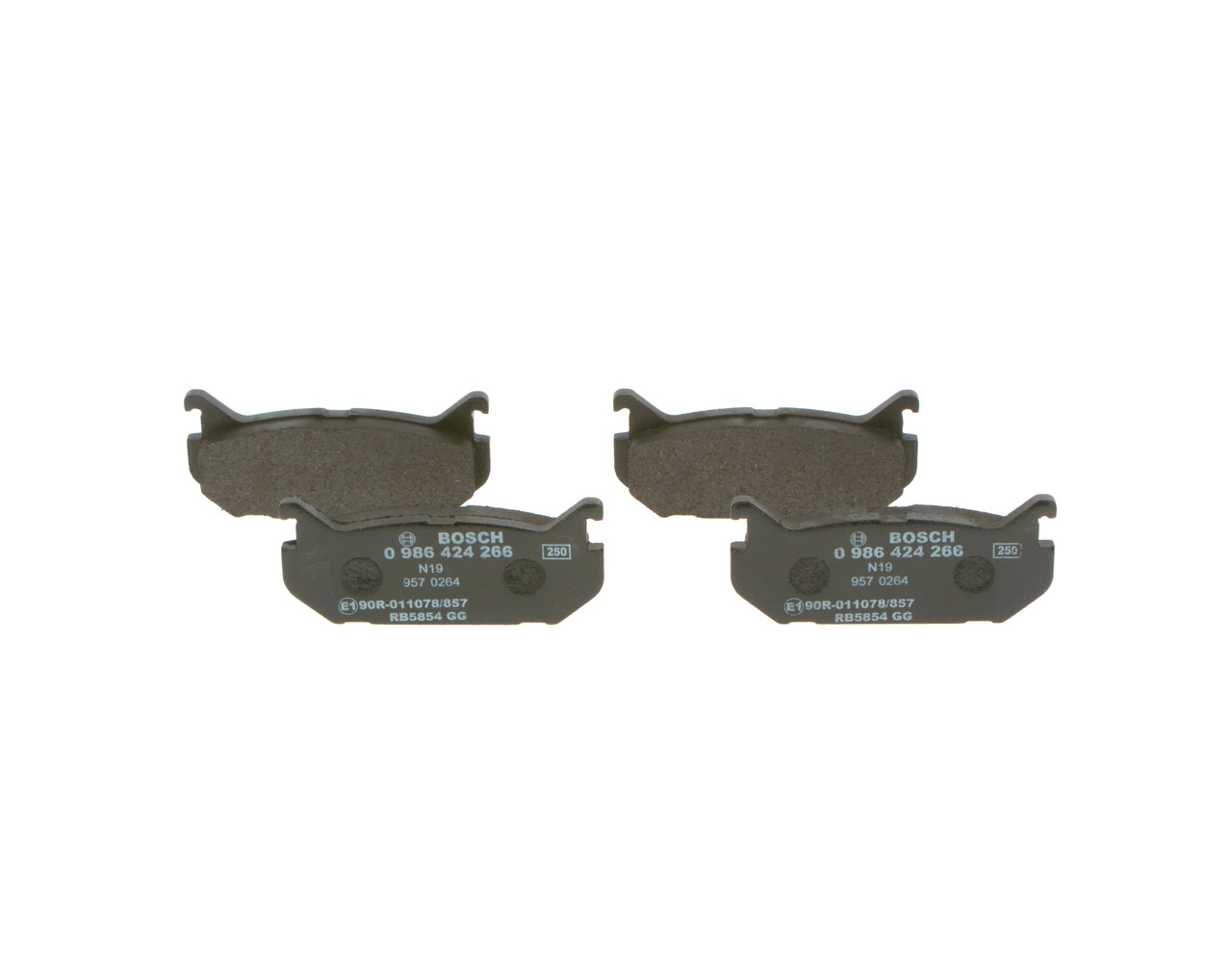 Pastillas de freno traseras 0986424266 Bosch