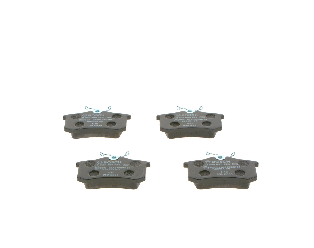Pastillas traseras Bosch 0986495226