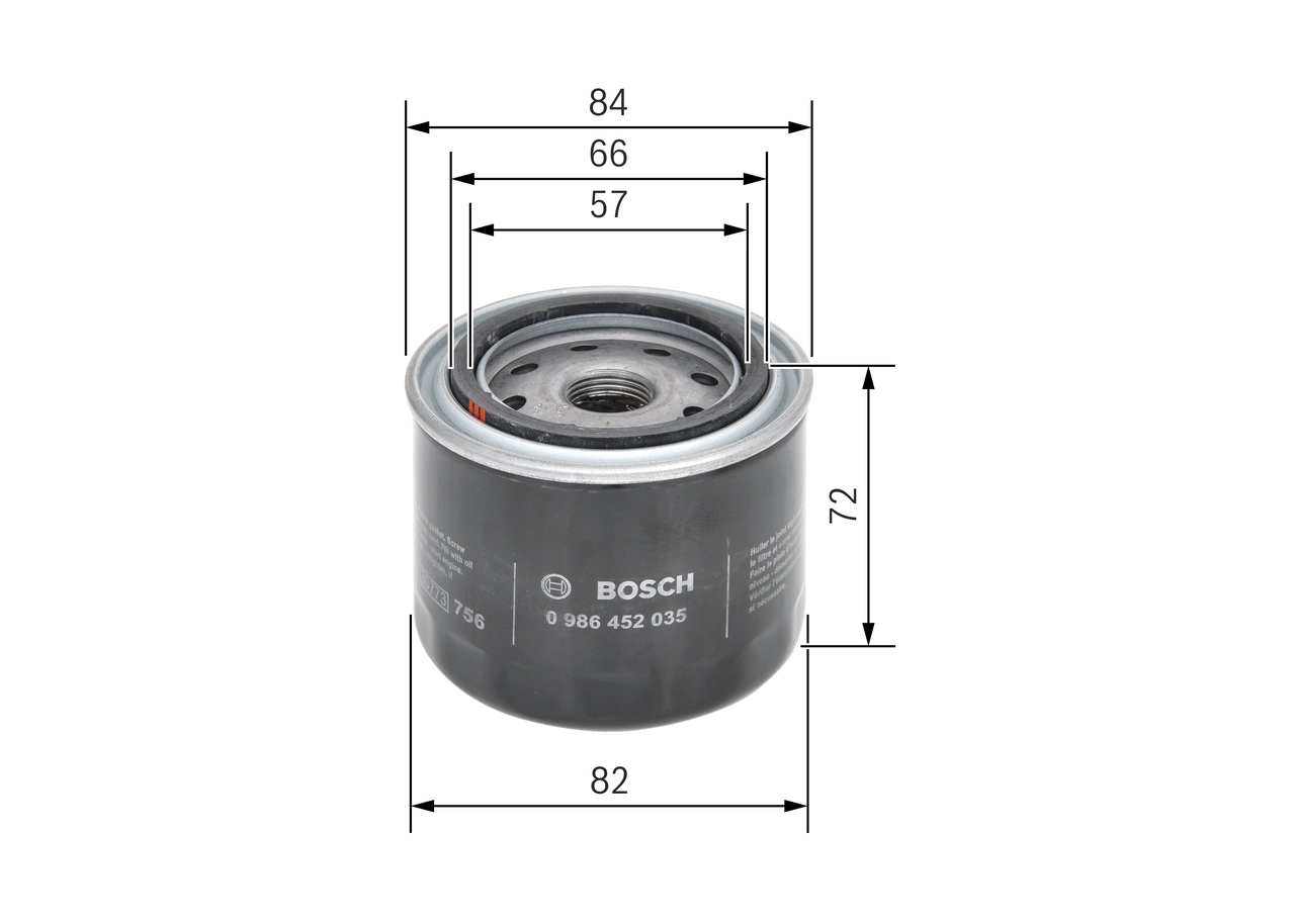 Filtro de aceite Bosch 0986452035 precio, desde 7,25 EUR