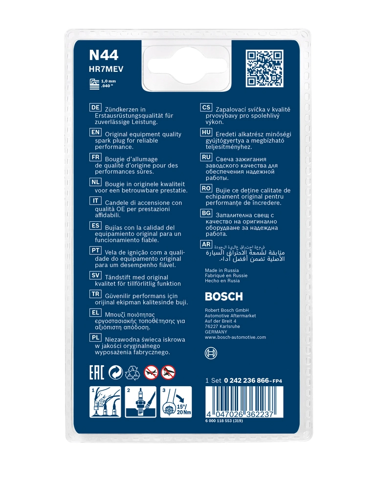 Bujias de encendido Bosch 0242236866