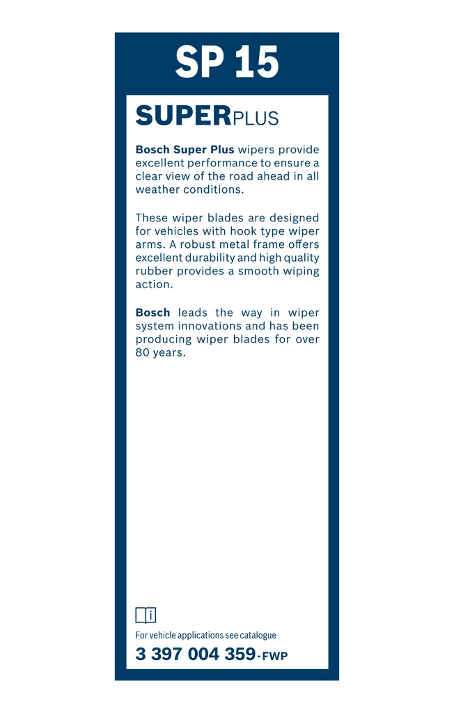 Comprar 3397004359 Bosch Limpiaparabrisas traseros