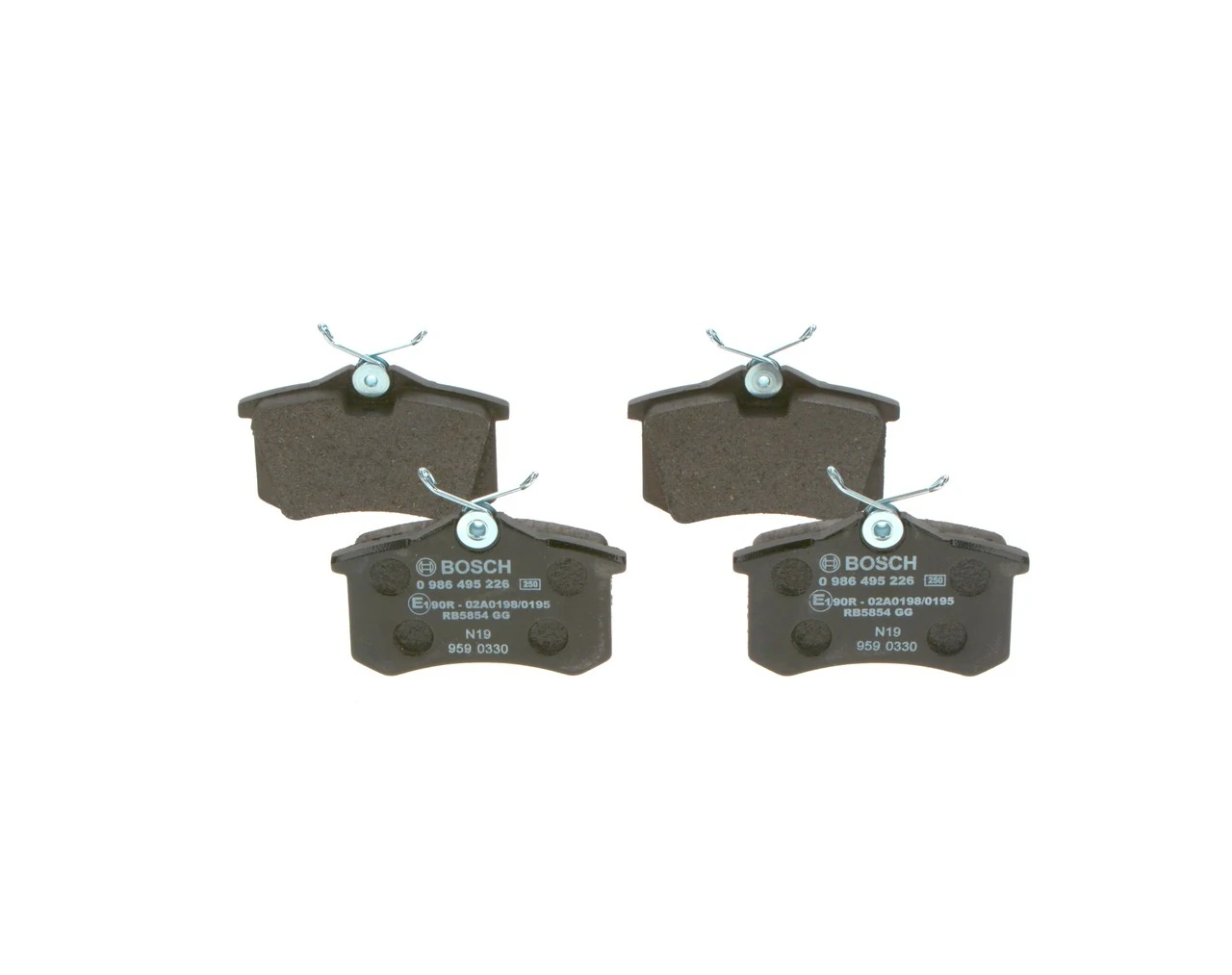 0986495226 Bosch Pastillas freno traseras