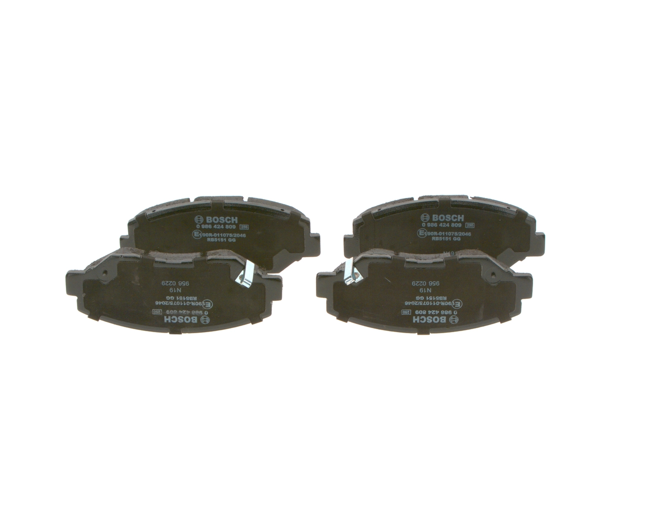 0986424809 Bosch Pastillas delanteras