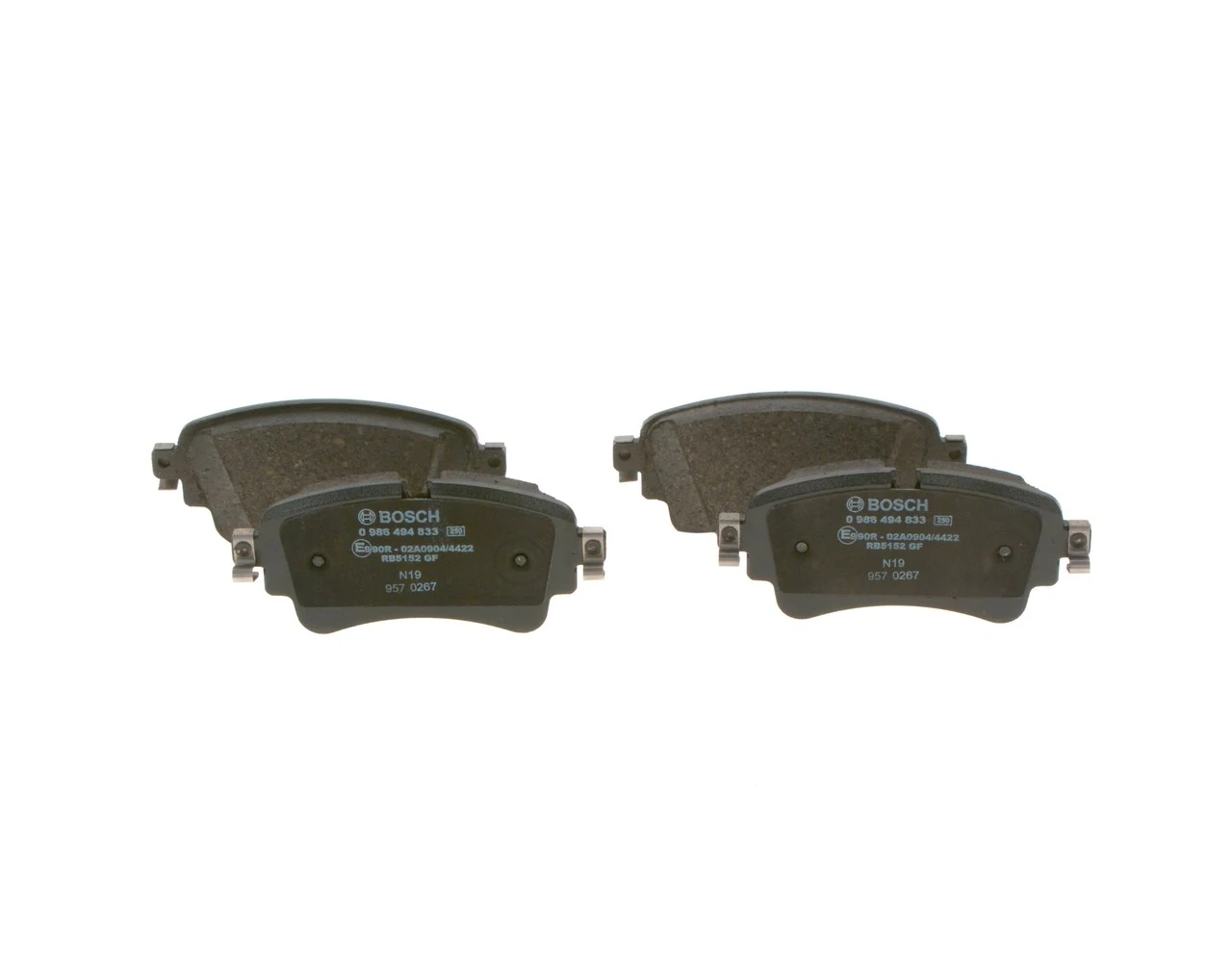 0986494833 Bosch Pastillas freno traseras