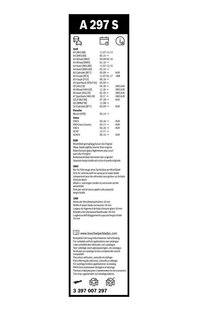 3397007297 Bosch Escobillas