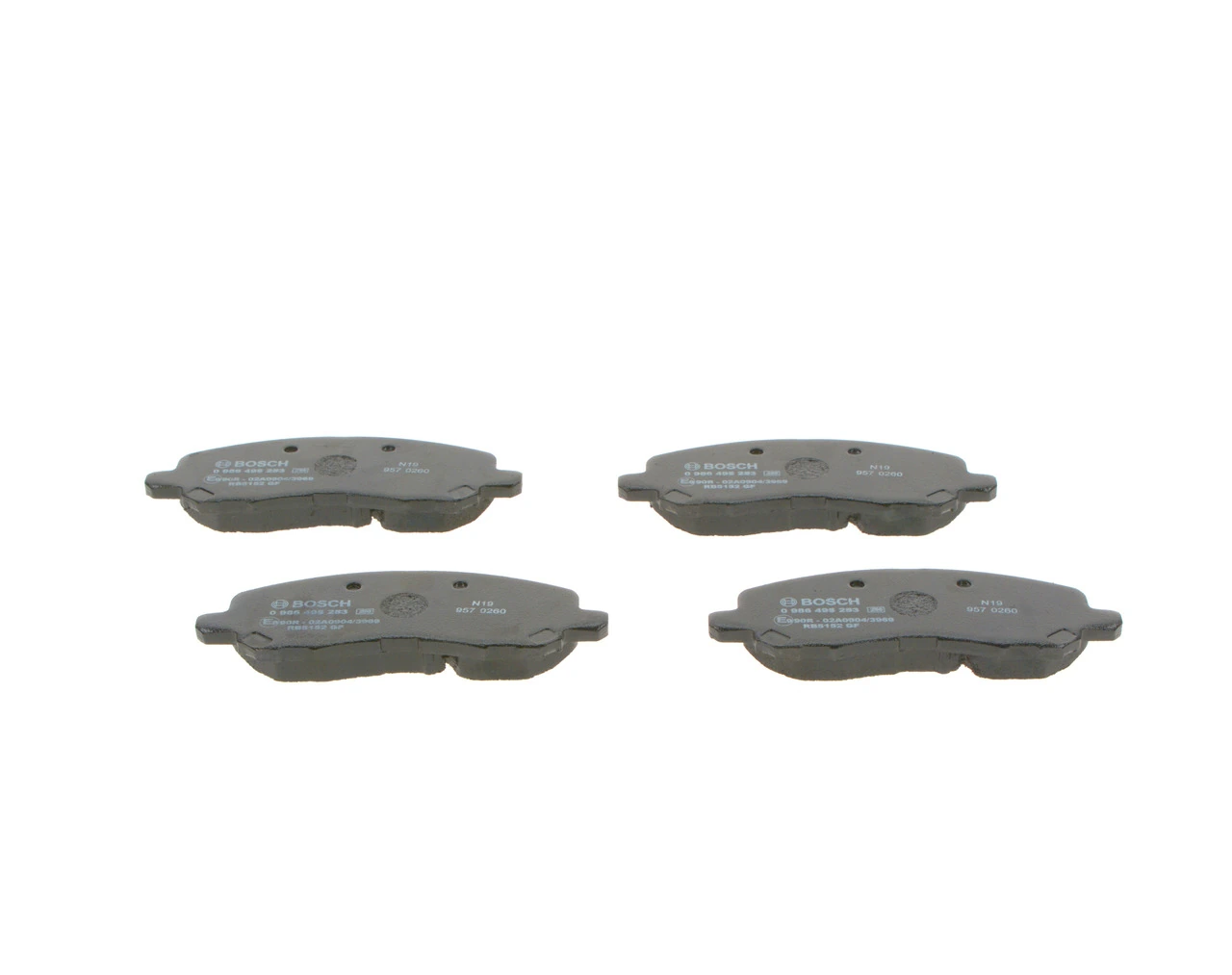 0986495253 Bosch Pastillas delanteras