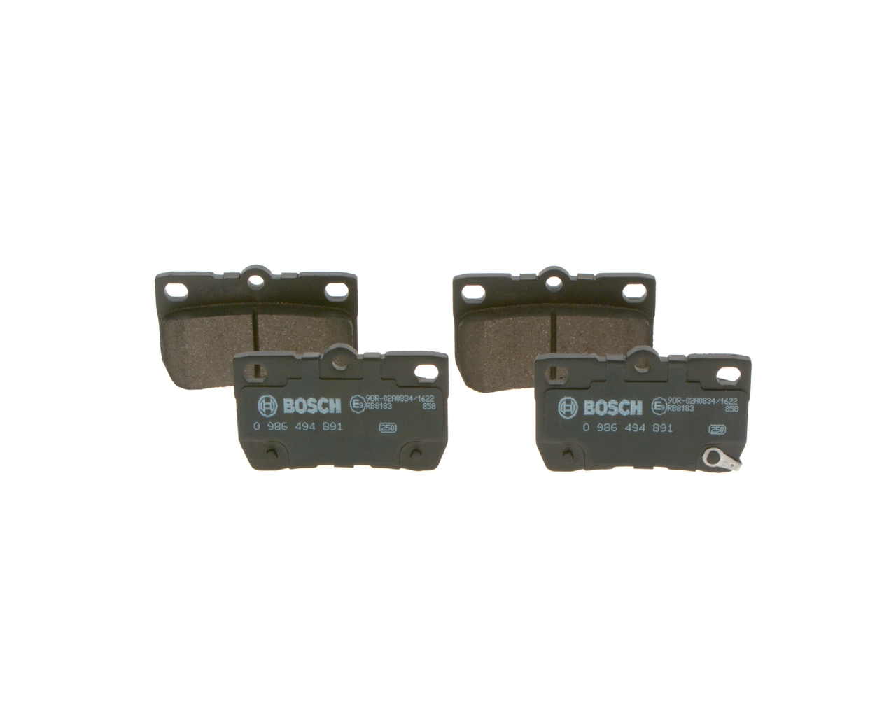 0986494891 Bosch Pastillas freno traseras