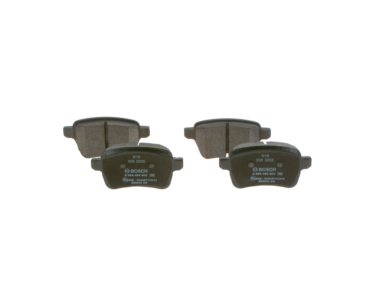 0986494802 Bosch Pastillas freno traseras