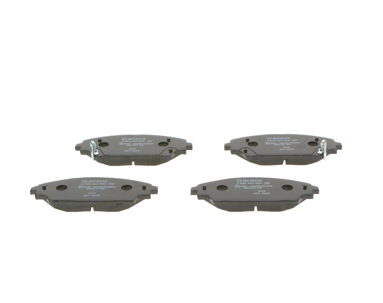 0986494804 Bosch Pastillas delanteras