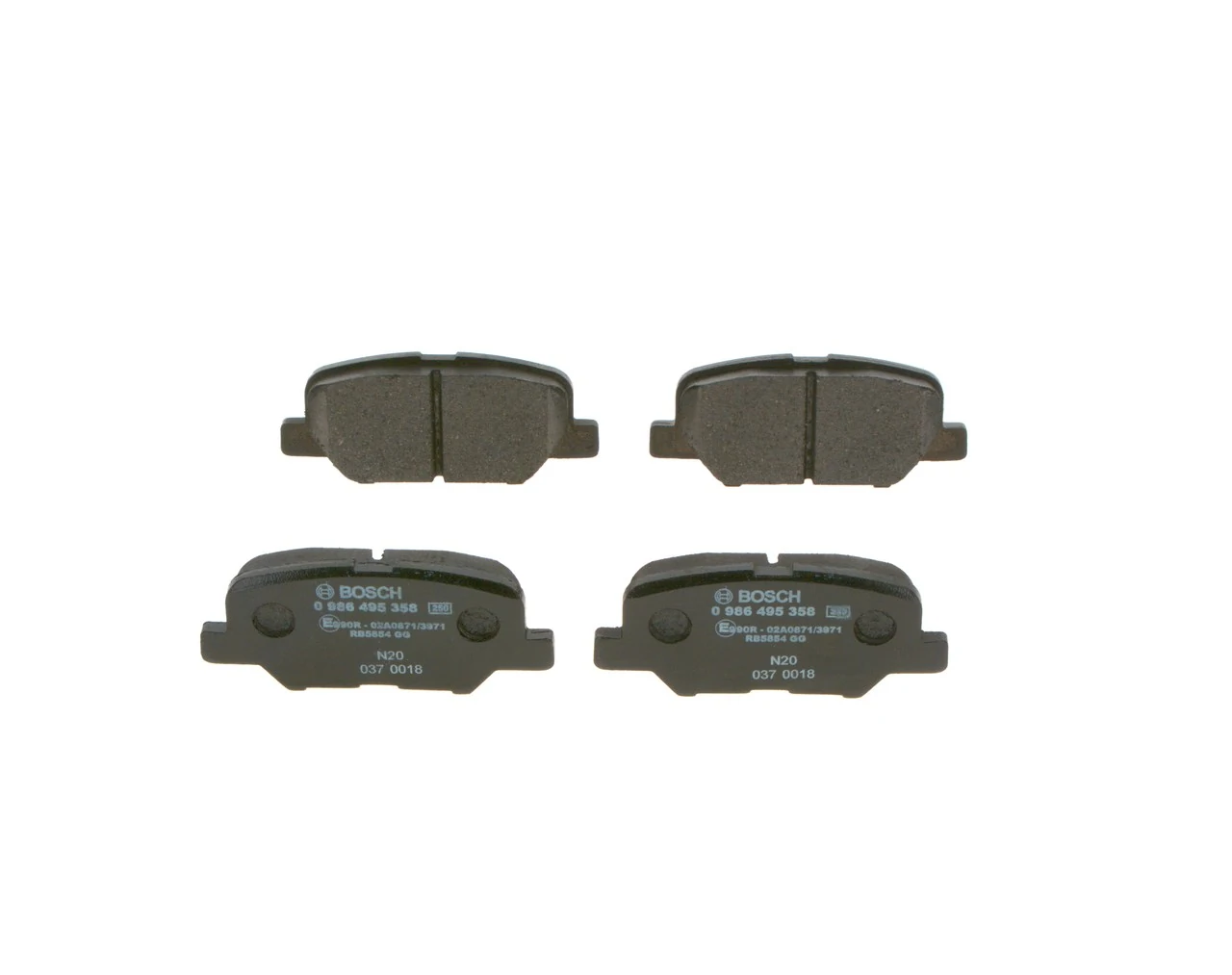 Pastillas de freno traseras 0986495358 Bosch