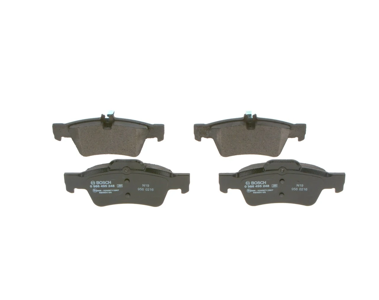0986495248 Bosch Pastillas freno traseras
