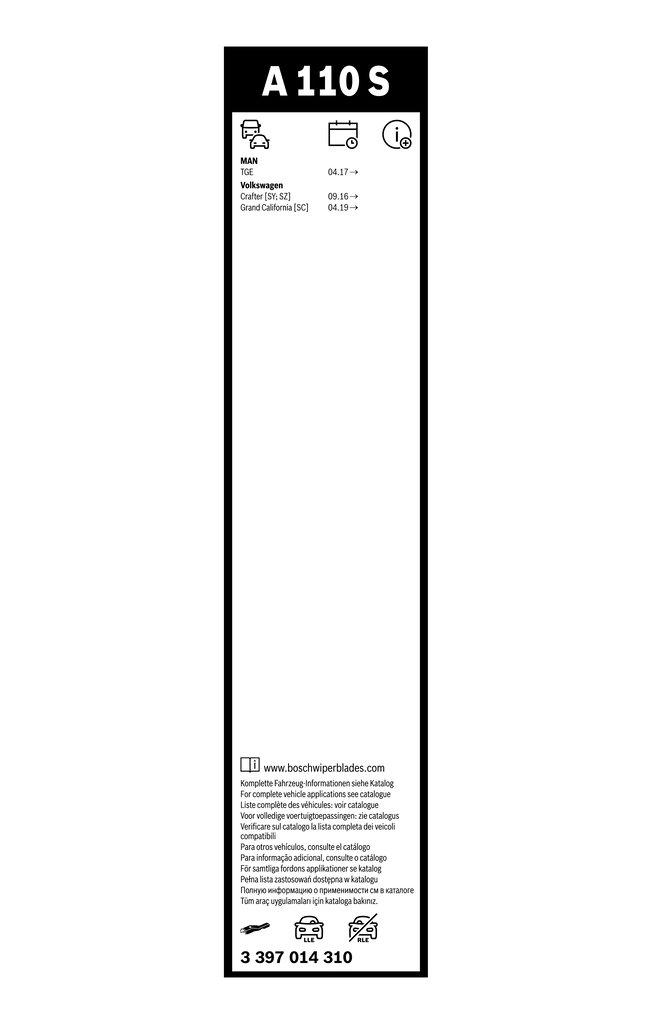 Escobillas delanteras Bosch 3397014310 precio, desde 29,79 EUR
