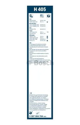 Escobilla del limpiaparabrisas trasero Bosch 3397004764 precio, desde 5,80 EUR