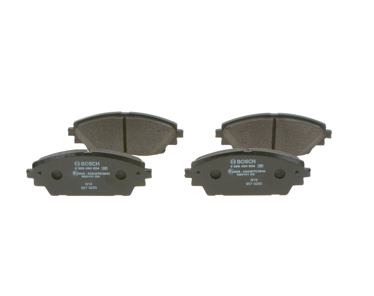 Pastillas de freno 0986494804 Bosch