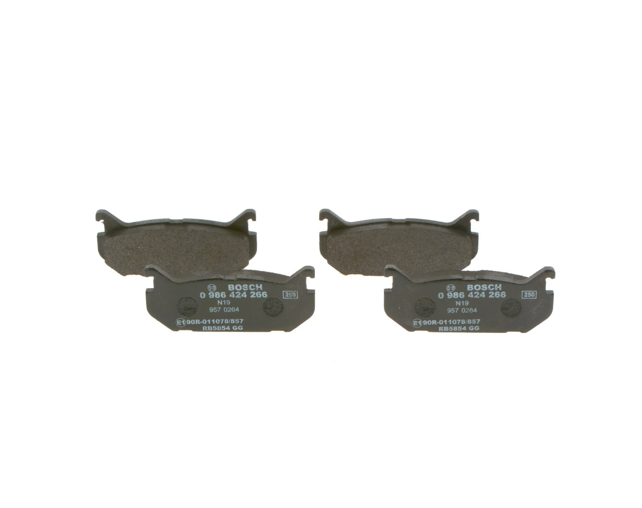 0986424266 Bosch Pastillas freno traseras