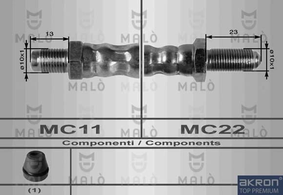 Tubo flexible de frenos delantero para Ford Fiesta II (FBD)