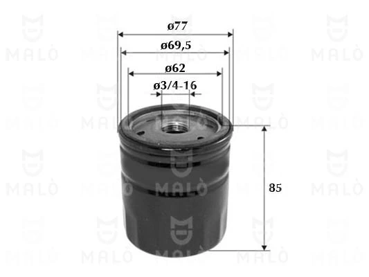 Filtro de aceite motor para Jeep Grand Cherokee I (Z)